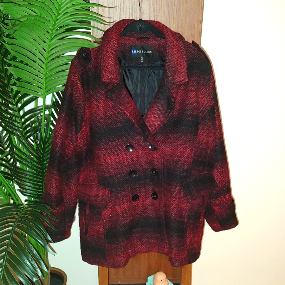 IB Diffusion Plaid Coat